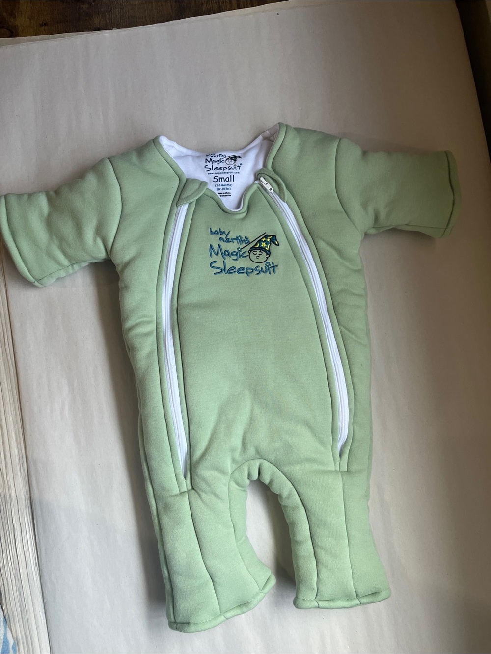 Baby Merlin’s Magic Sleepsuit One-Piece in Light Green - Small